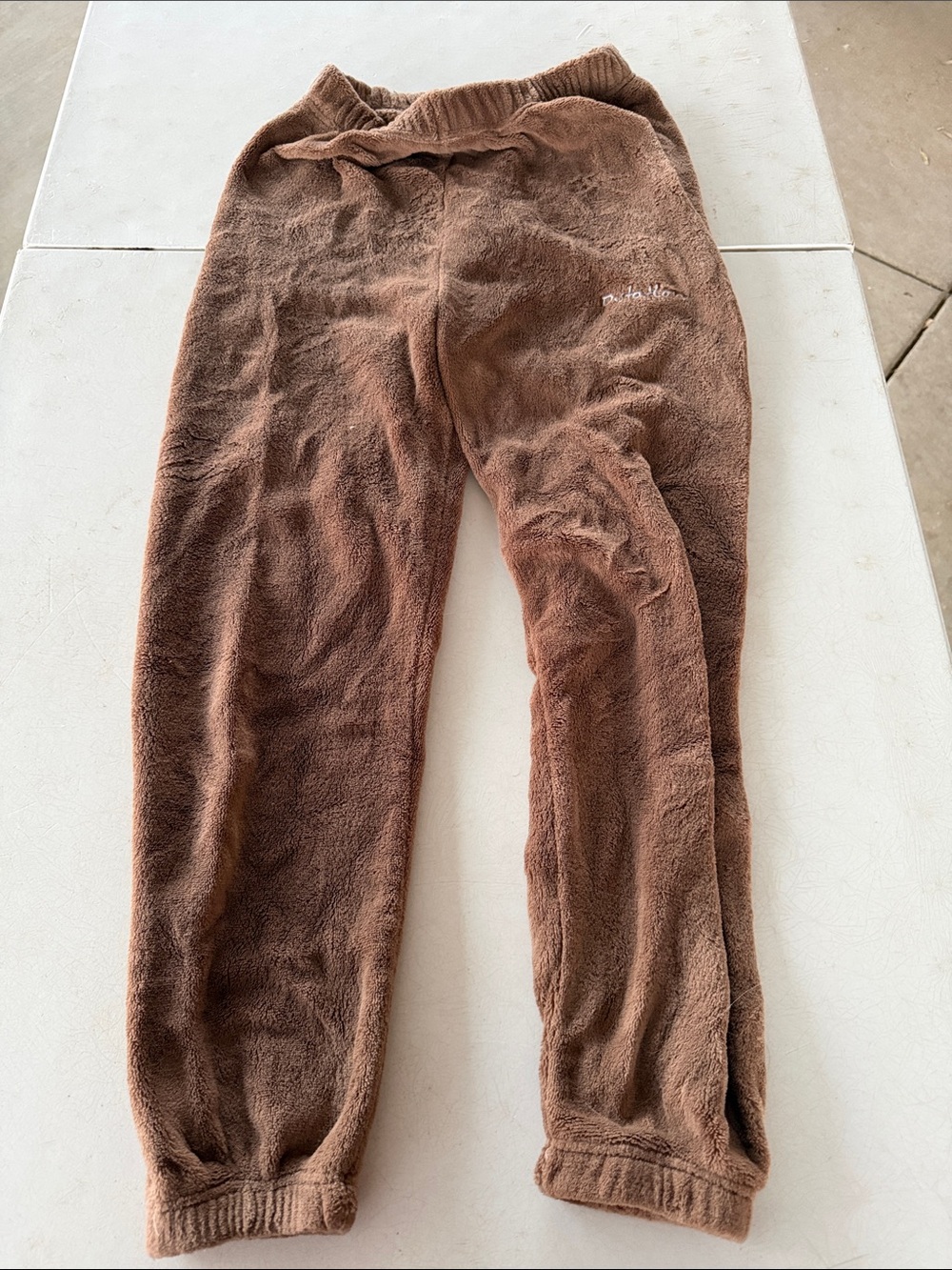 Cozy Brown Plush Fleece Joggers